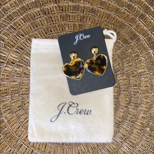 J. Crew heart drop earrings in acetate